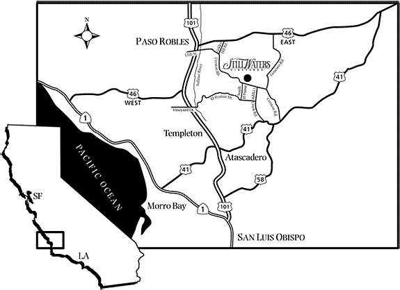 Map to the winery.